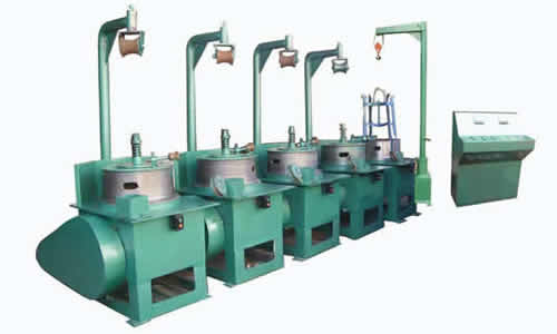 Pulley drawing machine for galvanized steel wire